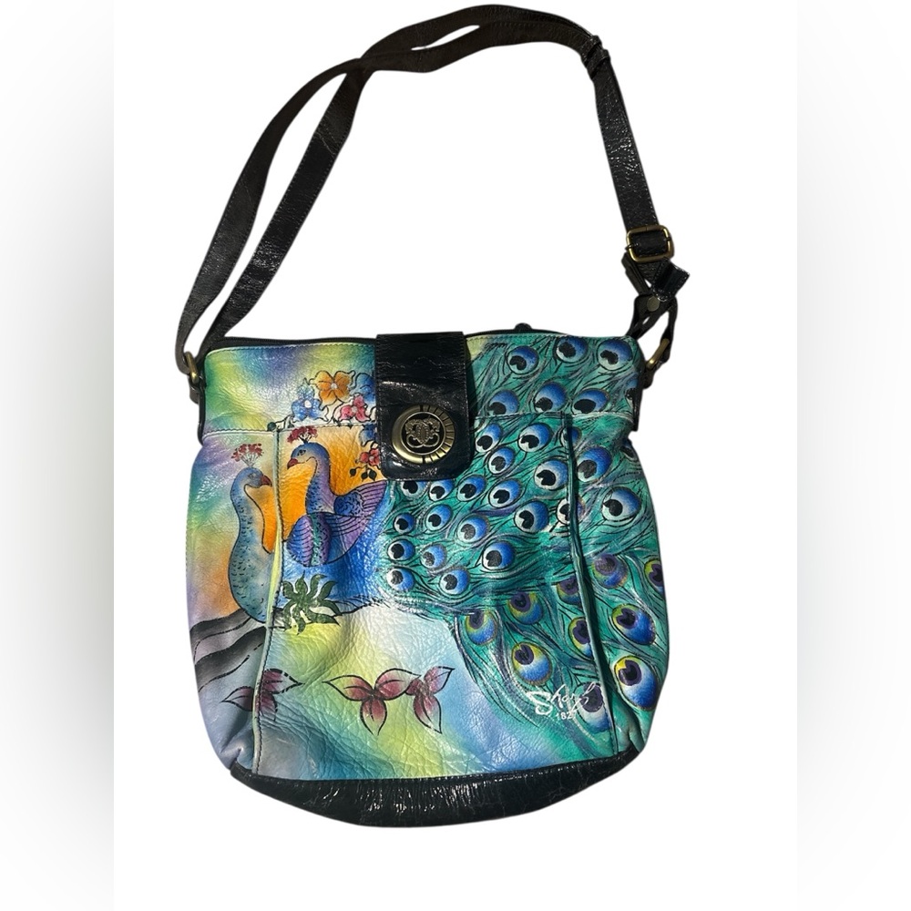 Artistic Expressions by Sharif Peacock Crossbody Bag